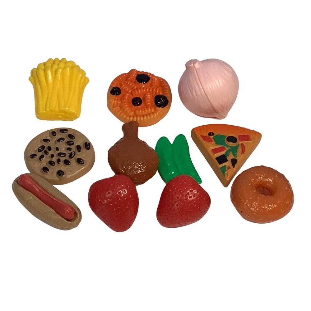 Play Pretend Food Snack Fast Food Fruit French Fries Hot Dog Lot of 11 Pieces